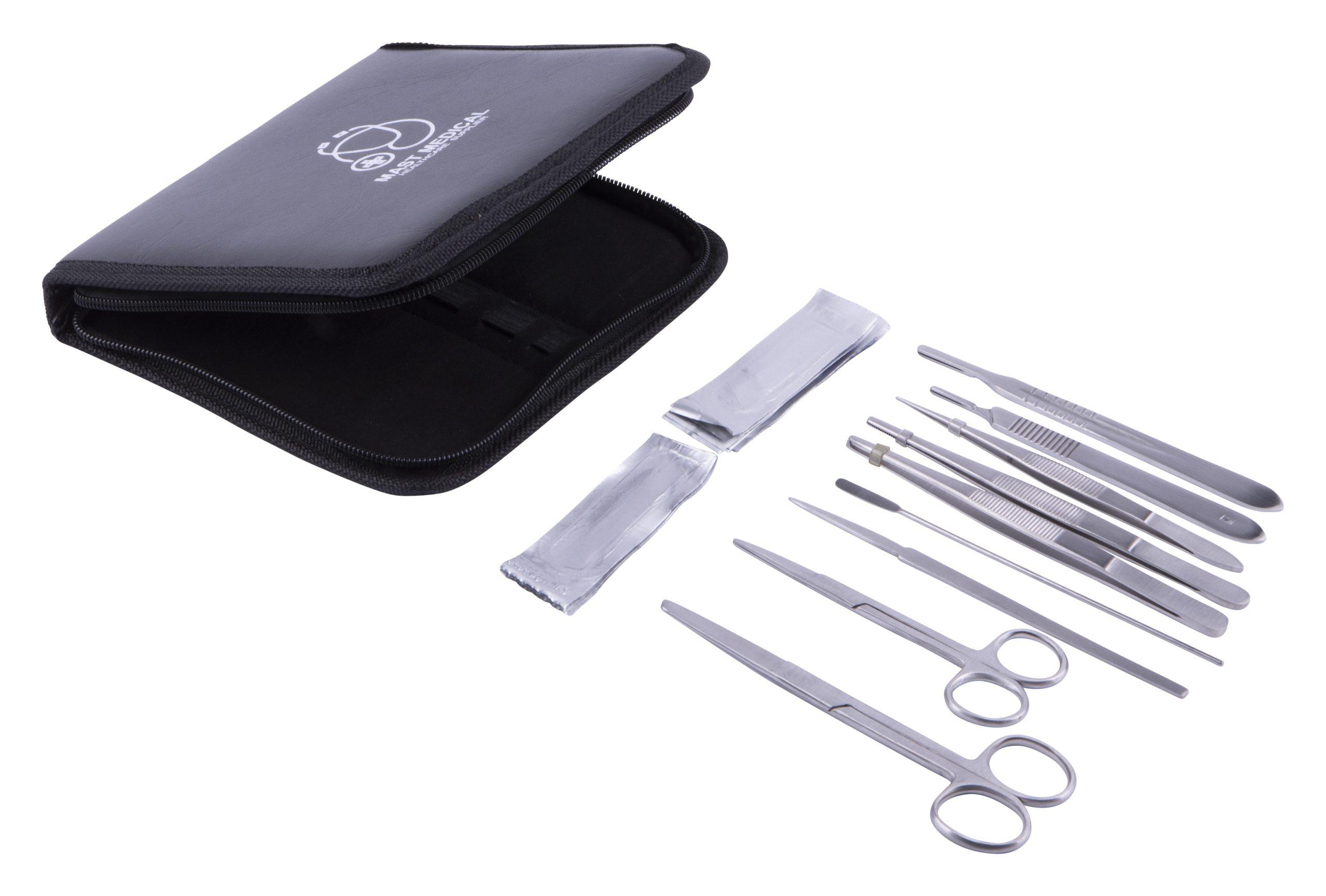 Dissectie set - snijset & instrumentensetje geneeskunde - dissectieset - zwart - 9 instrumenten - ontleden - Medische Artikelen