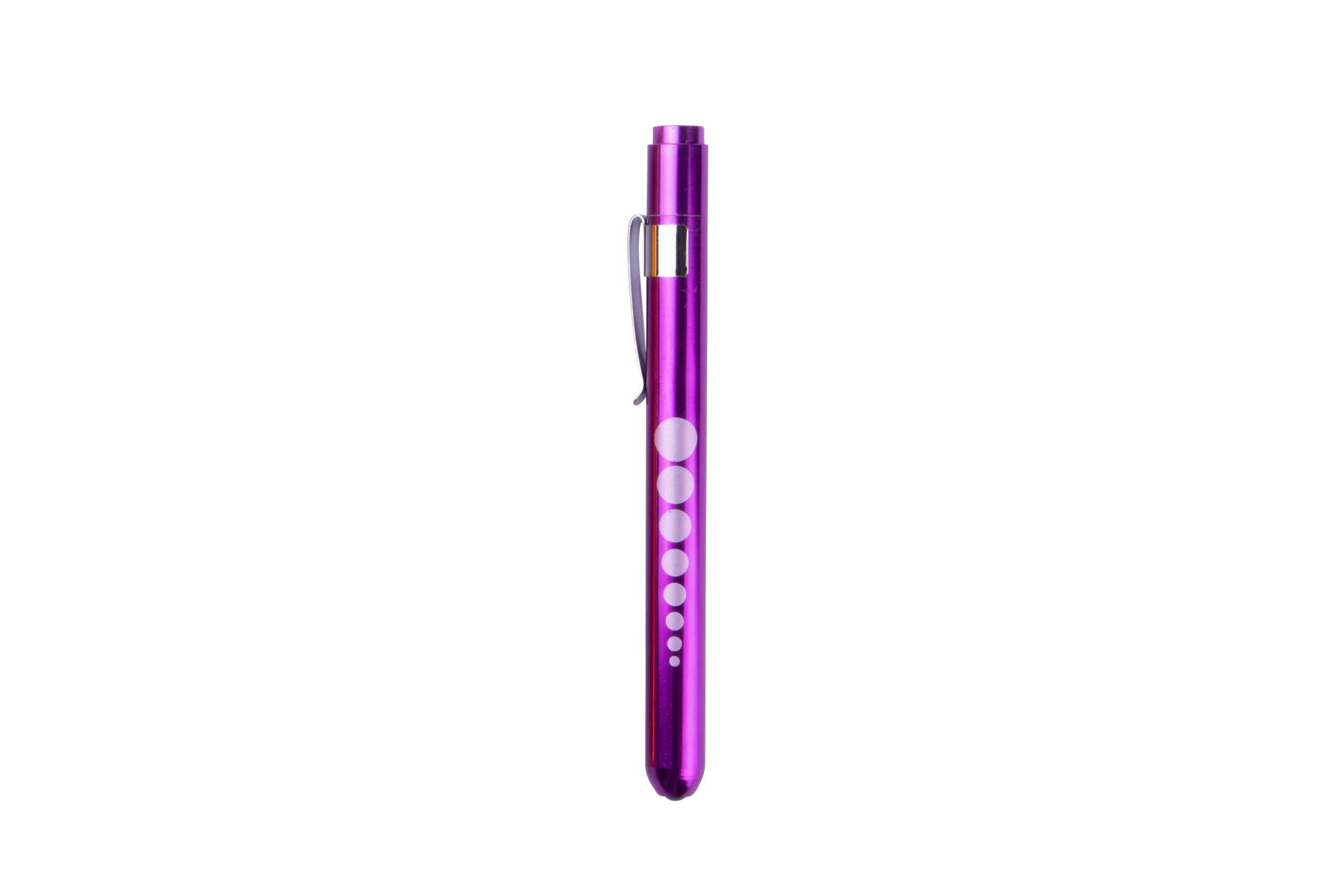 Penlight (paars) - pupillampje - medisch ooglampje - dokterspen - LED ooglamp incl. batterijen - Medische Artikelen