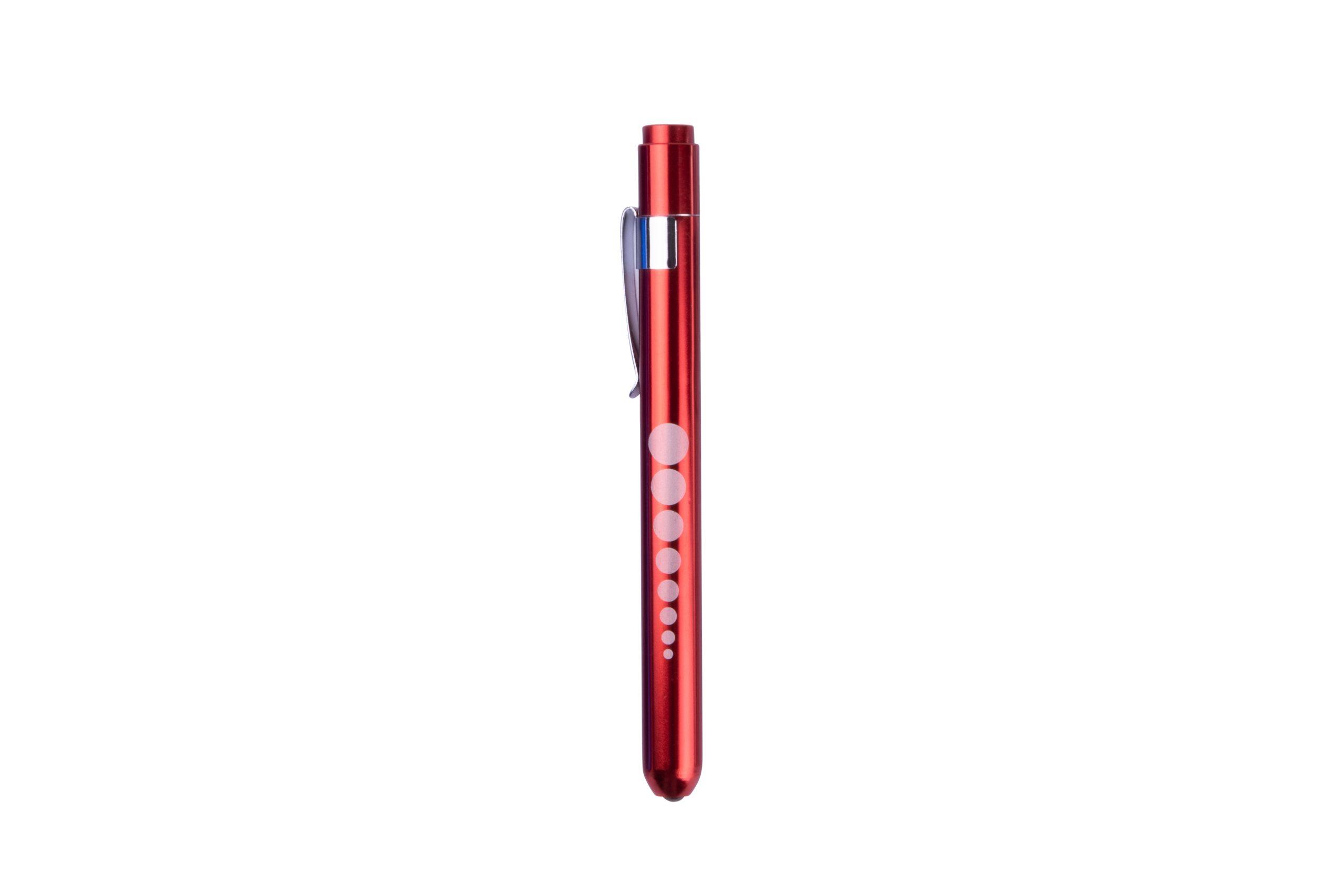Penlight (rood) - pupillampje - medisch ooglampje - dokterspen - LED ooglamp incl. batterijen - Medische Artikelen