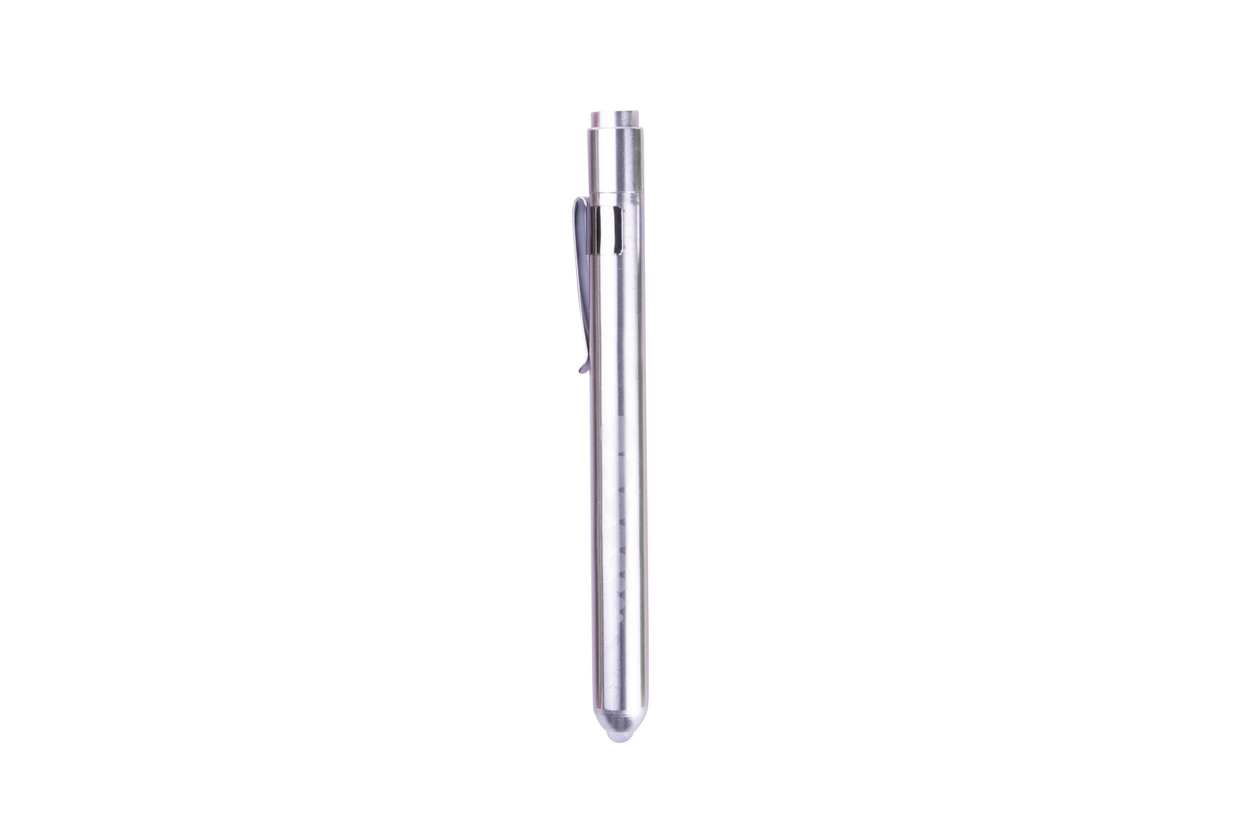 Penlight (zilver) - pupillampje - medisch ooglampje - dokterspen - LED ooglamp incl. batterijen - Medische Artikelen