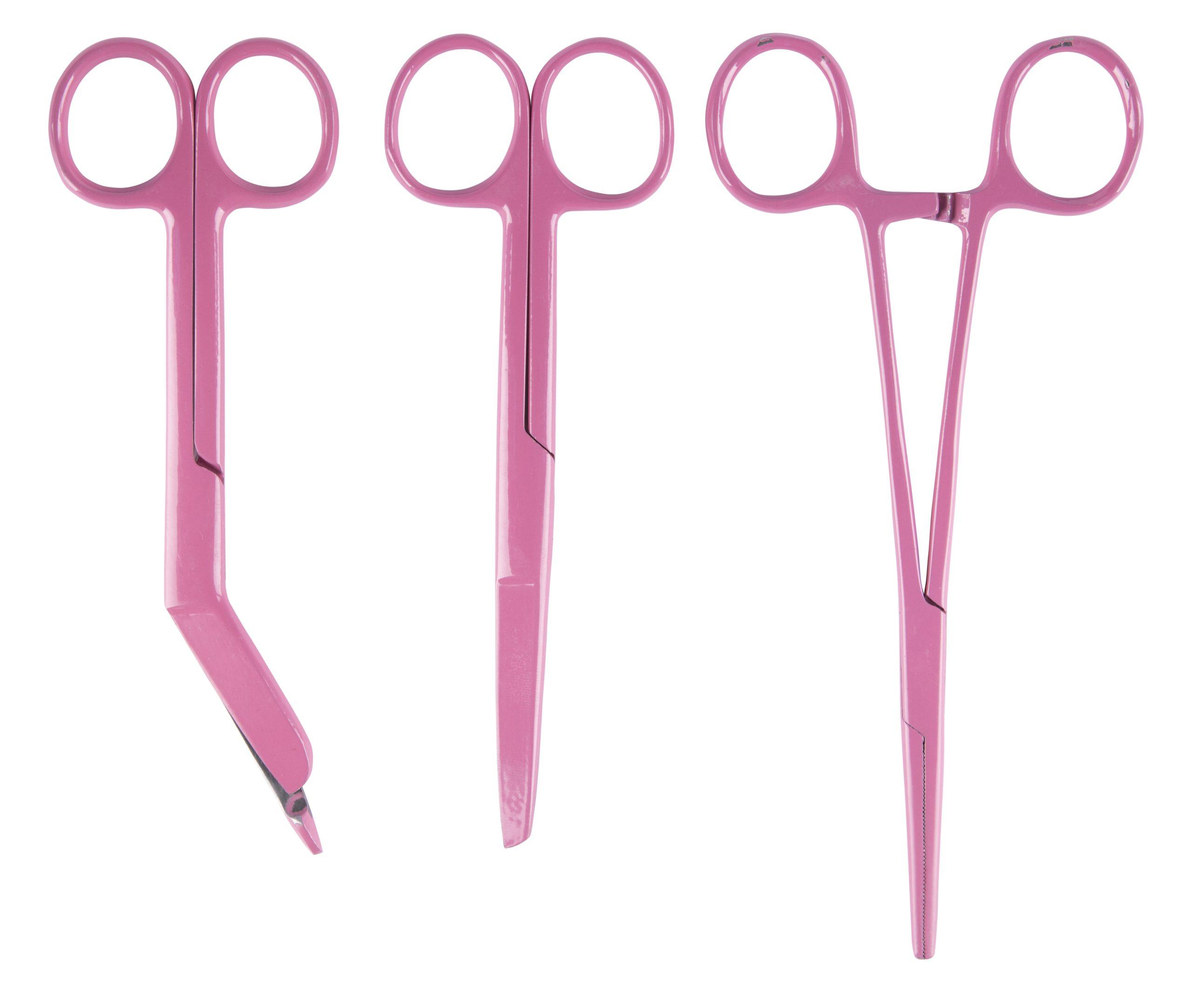 Mast Medical Verpleegkundige Set – Kocher – Verbandschaar – Chirurgische Schaar – full roze - Medische Artikelen